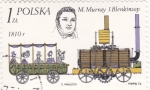 Stamps Poland -  ferrocarriles de vapor y personaje