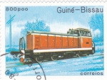 Stamps : Africa : Guinea_Bissau :  máquina de tren