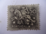 Sellos del Mundo : Europa : Portugal : Caballero Medieval.