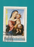 Stamps Equatorial Guinea -  Navidad 71 - PINTURA - Raffael - Madone Tempi - Munich