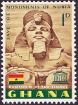 Sellos del Mundo : Africa : Ghana : EGIPTO - Monumentos de Nubia, desde Abu Simbel hasta Philae