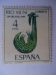Stamps Spain -  Río Muni - Día del Sello 1966- Smutsia Gigantea.