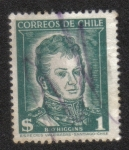 Stamps Chile -  Bernardo O’Higgins (1776-1842)