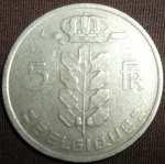 monedas de Europa - B�lgica -  1974 (Reverso)