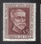 Stamps Chile -  Federico Santa María Carrera (1845-1925)