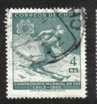 Stamps Chile -  Campeonato Mundial de Sky Chile-1966