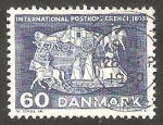Sellos de Europa - Dinamarca -  427 - Centº de la primera conferencia postal internacional