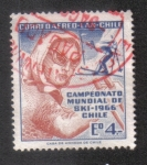 Stamps Chile -  Campeonato Mundial de Sky Chile-1966