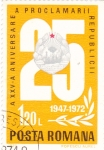 Stamps Romania -  XXV aniversario proclamación república
