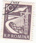 Stamps Romania -  presa hidroeléctrica