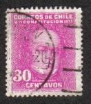 Stamps Chile -  Mariano Egańa Fabres (1793-1846)