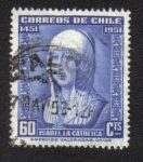 Stamps Chile -  Queen Isabella I