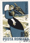 Stamps Romania -  inundación