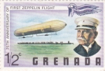 Sellos de Asia - Granada -  75 Aniversario zeppelin