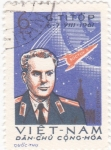 Stamps Vietnam -  astronauta del cohete Boctok II