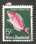 Stamps New Zealand -  514 - Pez scarlet parrot 
