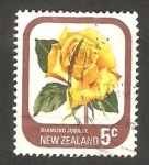 Stamps New Zealand -  649 - Rosa diamond jubilee