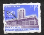 Stamps Chile -  Conference Hall and UN Emblem