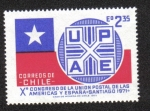Stamps Chile -  Bandera de Chile y Emblema del Congreso