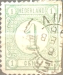 Stamps Netherlands -  Intercambio 0,20 usd 1 cent. 1894