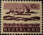 Stamps Netherlands -  Dredging in Delta