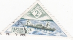 Stamps : Africa : Republic_of_the_Congo :  transporte fluvial