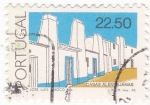 Stamps Portugal -  panorámica- casas alentejanas 