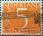 Stamps Netherlands -  Intercambio 0,20 usd 5 cents. 1953