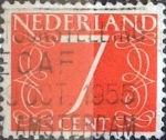 Stamps Netherlands -  Intercambio 0,20 usd 7 cents. 1953