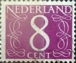 Stamps Netherlands -  Intercambio 0,20 usd 8 cents. 1957