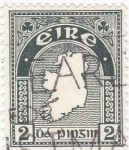 Stamps : Europe : Ireland :  mapa de Irlanda