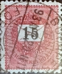 Stamps Hungary -  Intercambio 0,40 usd 15 korona 1888