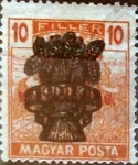 Stamps : Europe : Hungary :  Intercambio m1b 0,20 usd 10 filler 1920