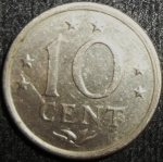 monedas de America - Antillas Neerlandesas -  1971 (Reverso)