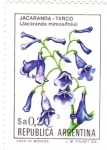 Stamps Argentina -  flora- jaranda-tarco