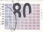 Stamps : Europe : Netherlands :  sobre y cifras