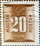 Stamps : Europe : Hungary :  Intercambio 0,20 usd 20 filler 1951