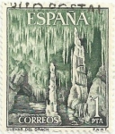 Stamps Spain -  (98).PAISAJES Y MONUMENTOS. LES COVES DEL DRAC. EDIFIL 1548
