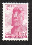Stamps Chile -  Moai Isla de Pascua