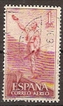 Stamps Spain -  ESPAÑA SEGUNDO CENTENARIO USD Nº 1268 (0) 1P ROJO BURDEOS TOROS.