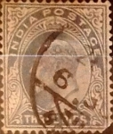 Stamps India -  Intercambio 0,20 usd 3 pies 1902