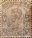 Stamps : Asia : India :  Intercambio 0,20 usd 3 pies 1911