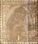 Sellos de Asia - India -  Intercambio 0,20 usd 1 anna 1922