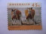 Stamps Australia -  Kangaroo.