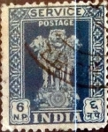 Stamps India -  Intercambio 0,30 usd 6 n.p. 1958