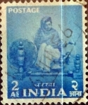 Stamps India -  Intercambio cxrf3 0,20 usd 2 a. 1955
