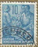 Sellos de Europa - Alemania -  ALEMANIA DDR 1955 Michel 457 Sello Serie Basica Agricultores Usado