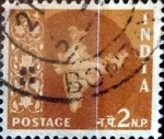 Stamps : Asia : India :  Intercambio 0,20 usd 2 n.p. 1957
