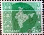 Stamps India -  Intercambio 0,20 usd 5 n.p. 1957