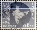 Stamps : Asia : India :  Intercambio 0,20 usd 6 n.p. 1957